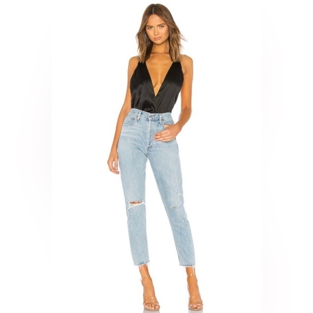 AGOLDE ~ Jamie High Rise Classic in Shake Down 90s Distressed 33. - Picture 2 of 10